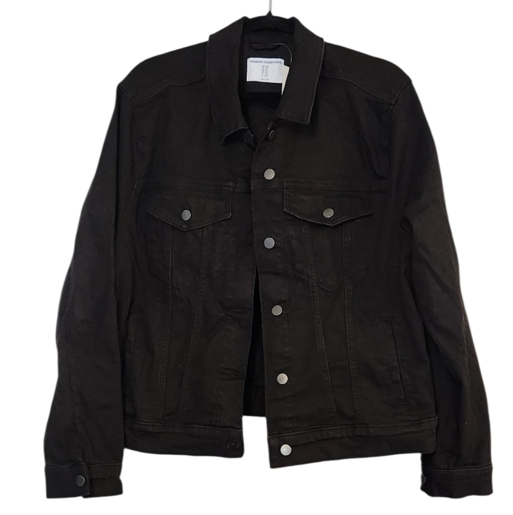 New! Women's Black Denim Stretch Jean Jacket, XXL